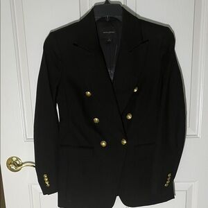 Banana Republic Black Blazer with Gold Buttons Size 4